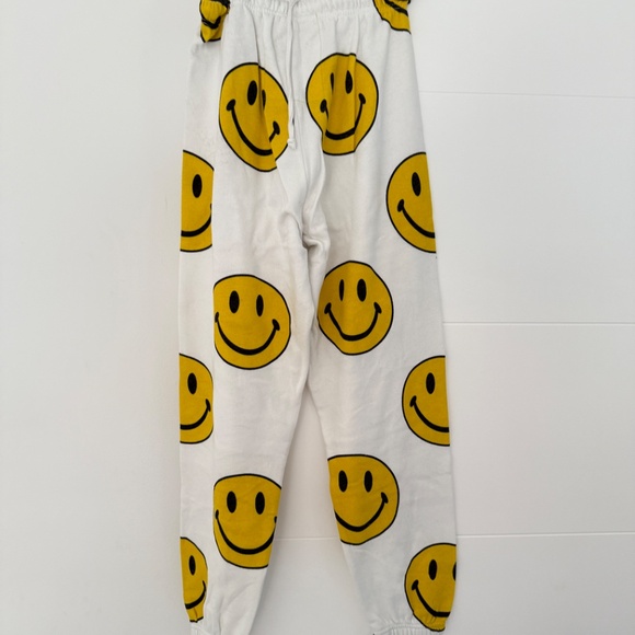 Aviator Nation White Smiley Face Sweatpants Size XS - Picture 3 of 6